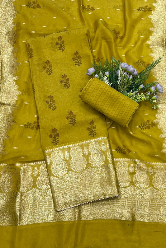 959A Organza Mehndi Suit Fabric/ CKC Partywear Collection