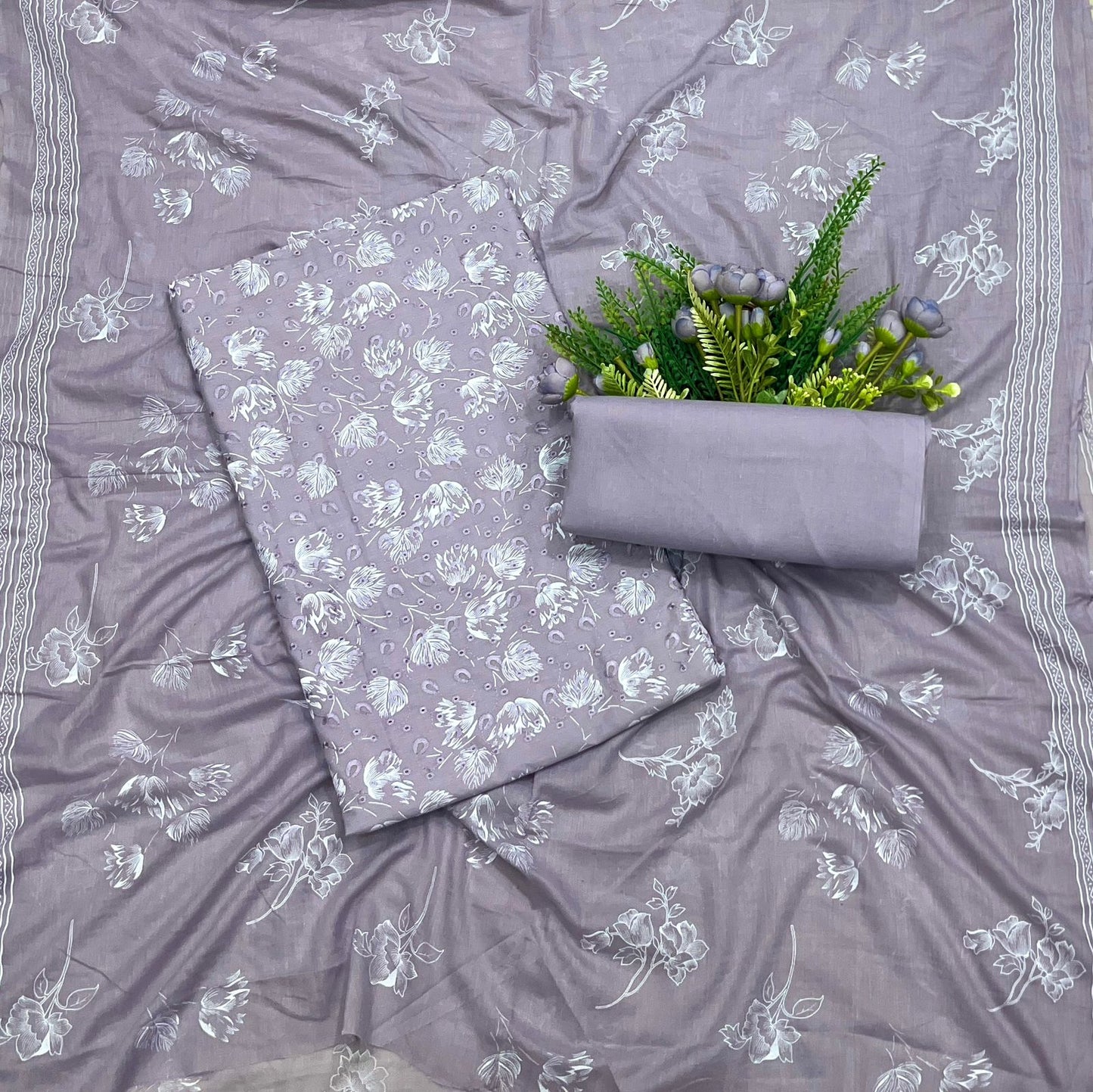 965A Cotton Dusty Lilac Suit Fabric / CKC Cotton Bazaar