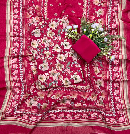 980A Georgette Magenta Suit Fabric / CKC Georgette Suits