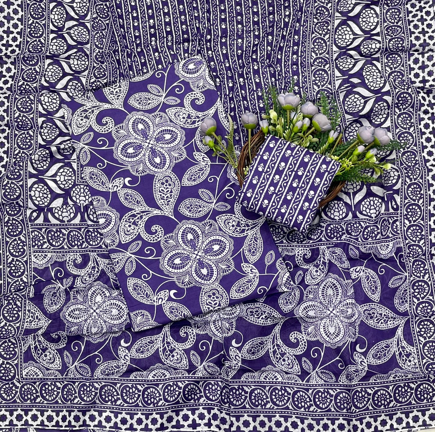 CKC 15B Cotton Purple Suit Fabric / CKC Cotton Bazaar