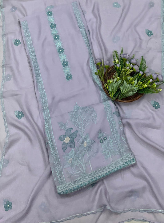 1B Organza Dusty Lilac Suit Fabric/ CKC Partywear Collection