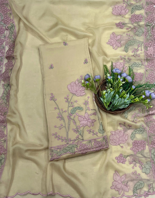 992A Organza Dusty Skin Suit Fabric/ CKC Partywear Collection