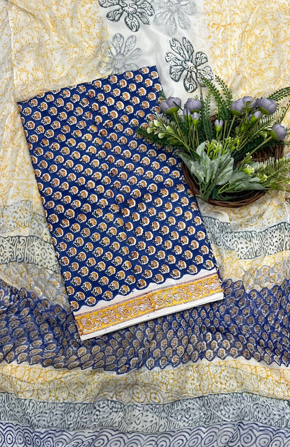 13B Cotton Blue Suit Fabric / CKC Cotton Bazaar