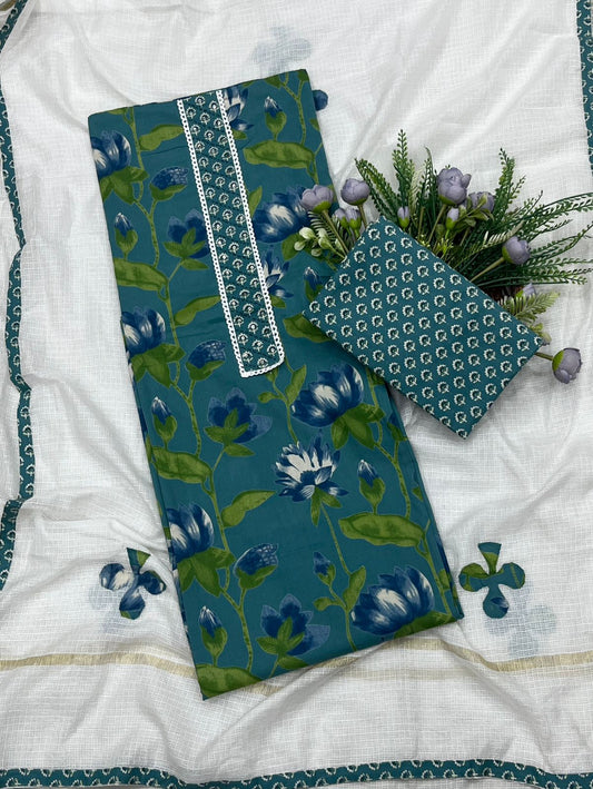 26B Cotton Dusty Sea Blue Suit Fabric / CKC Cotton Bazaar