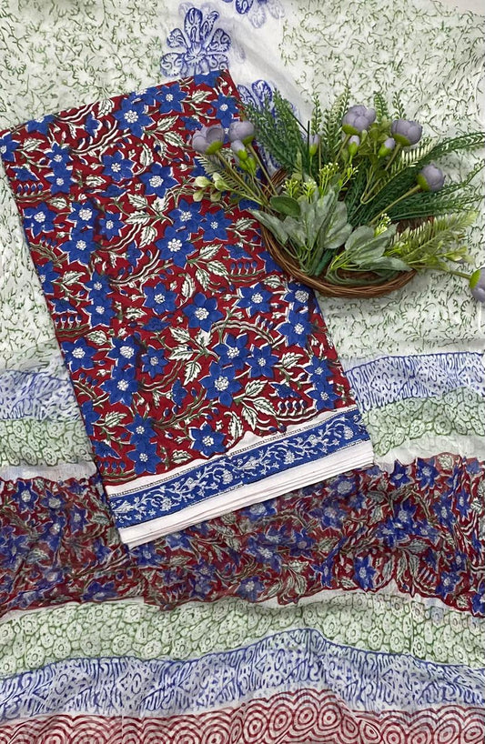 56B Cotton Blue Color Suit Fabric / CKC Cotton Bazaar
