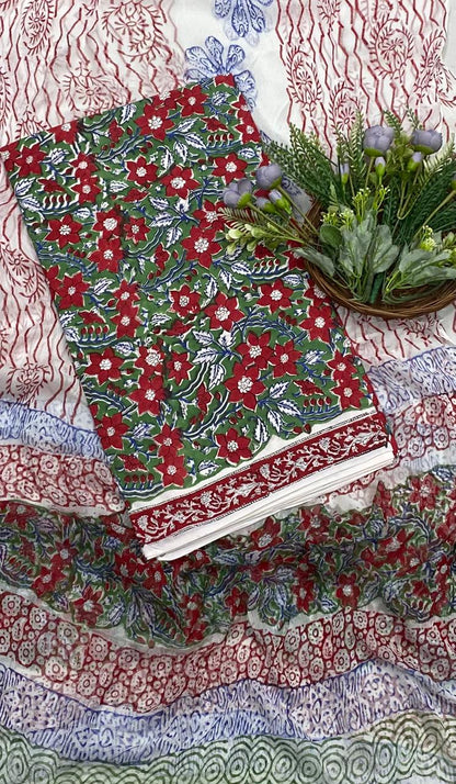 54B Cotton Green Suit Fabric / CKC Cotton Bazaar