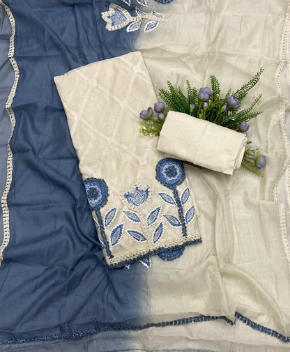 88B Mul Beige Color Suit Fabric / CKC Mul Cotton