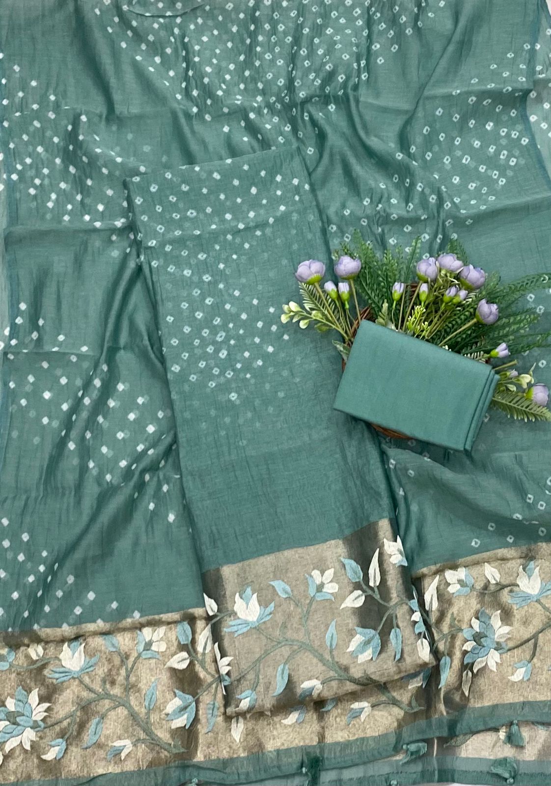 133B Pure Mul Cotton Dark Green Color Suit Fabric / CKC Mul Cotton