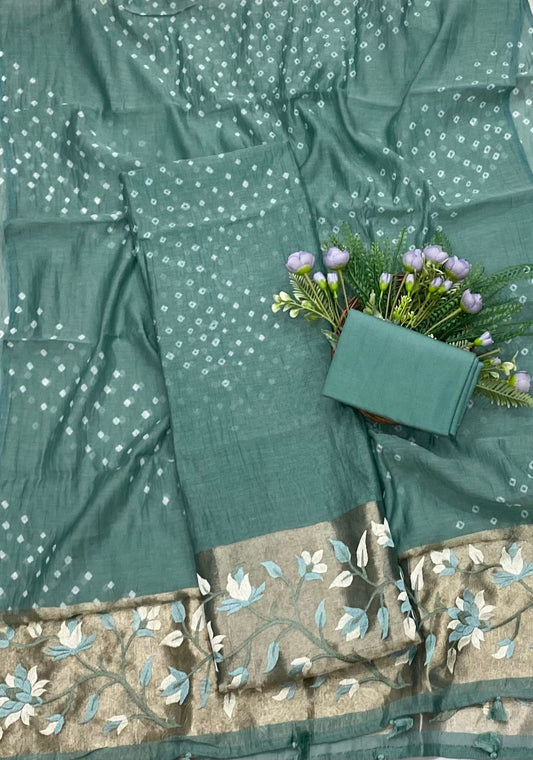 133B Pure Mul Cotton Dark Green Color Suit Fabric / CKC Mul Cotton