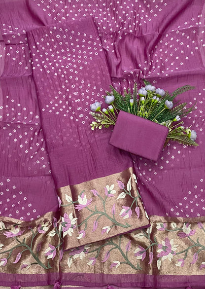 135B Pure Mul Cotton Purple Color Suit Fabric / CKC Mul Cotton