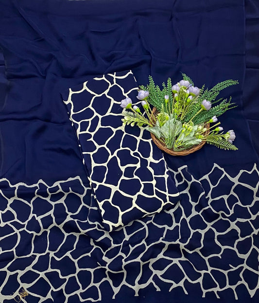 150B Crepe Blue Suit Fabric / CKC Crepe Suits