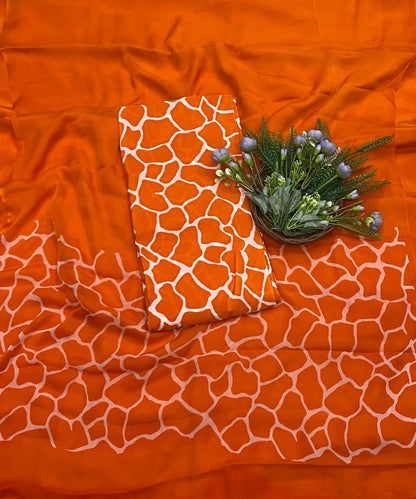 148B Crepe Orange Suit Fabric / CKC Crepe Suits