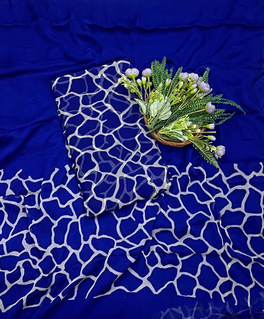 155B Chiffon Blue Suit Fabric / CKC Chiffon Suits