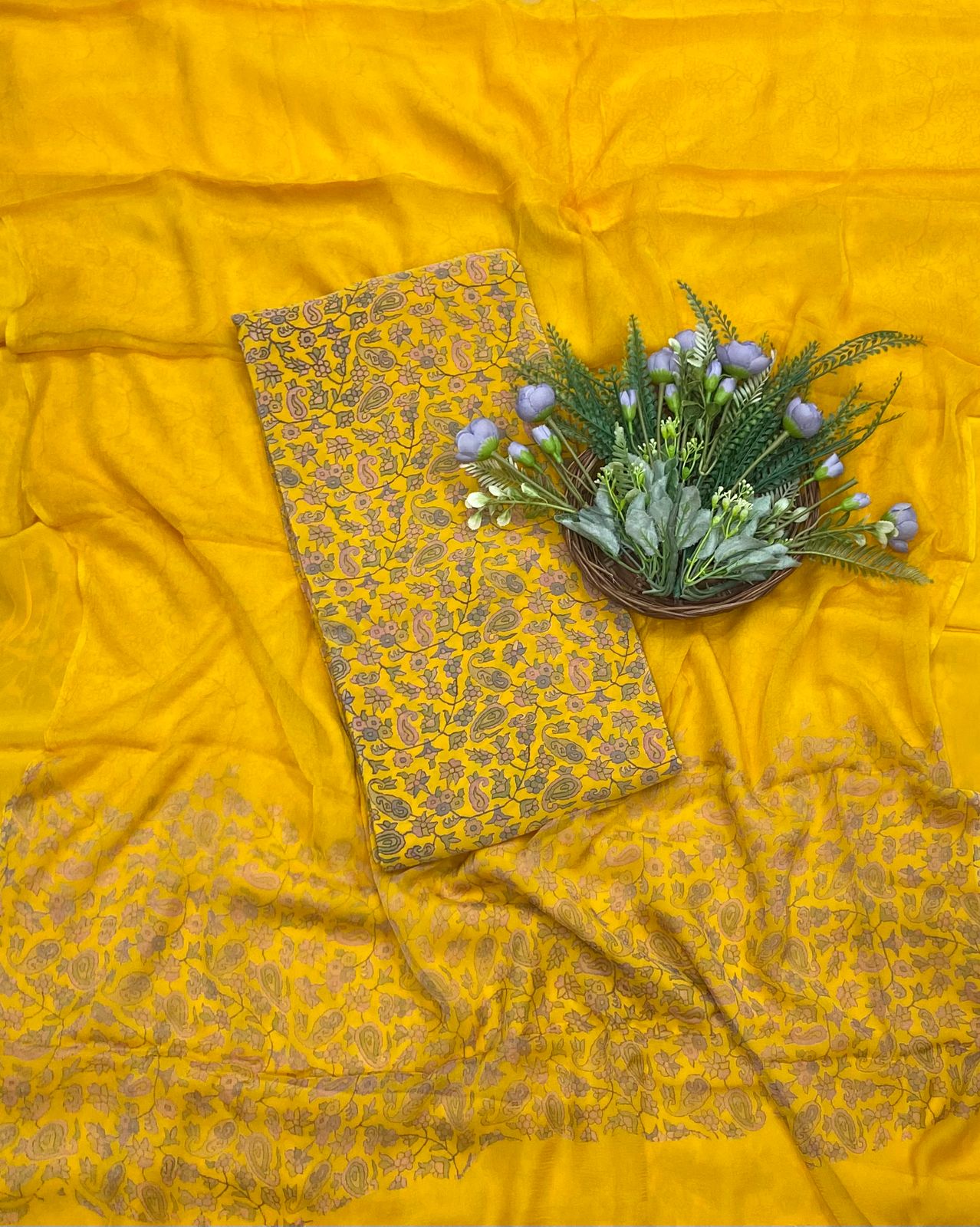 161B Crepe Yellow Suit Fabric / CKC Crepe Suits