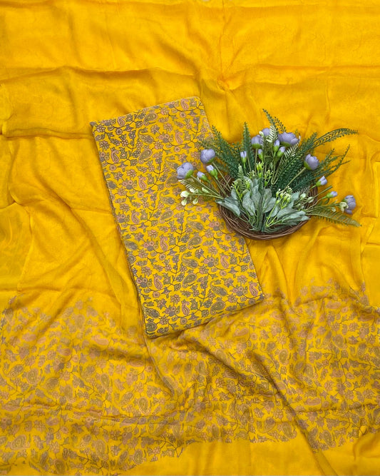 161B Crepe Yellow Suit Fabric / CKC Crepe Suits