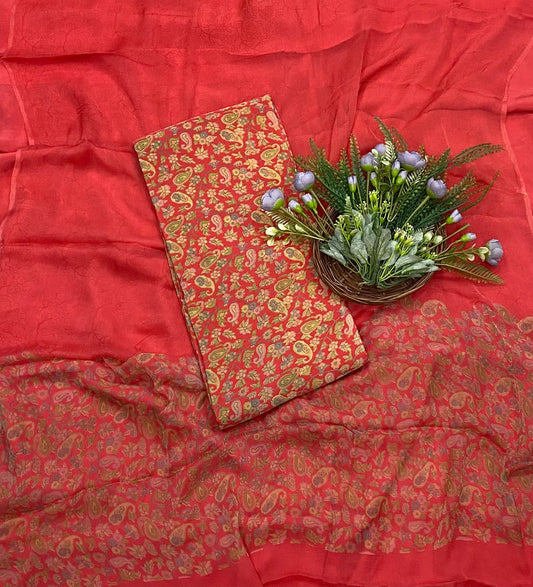 162B Crepe Red Suit Fabric / CKC Crepe Suits