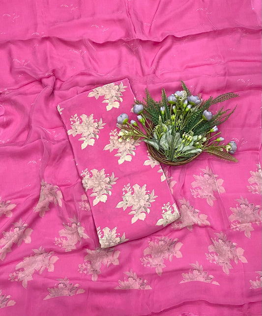 171B Crepe Pink Suit Fabric / CKC Crepe Suits