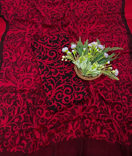 168B Crepe Red Suit Fabric / CKC Crepe Suits