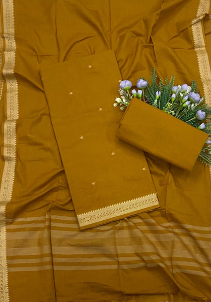203B Cotton Mustard Color Suit Fabric / CKC Cotton Bazaar