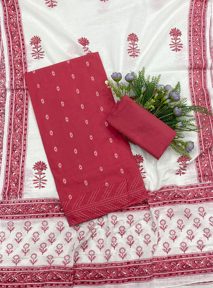 211B Cotton Pink Color Suit Fabric / CKC Cotton Bazaar