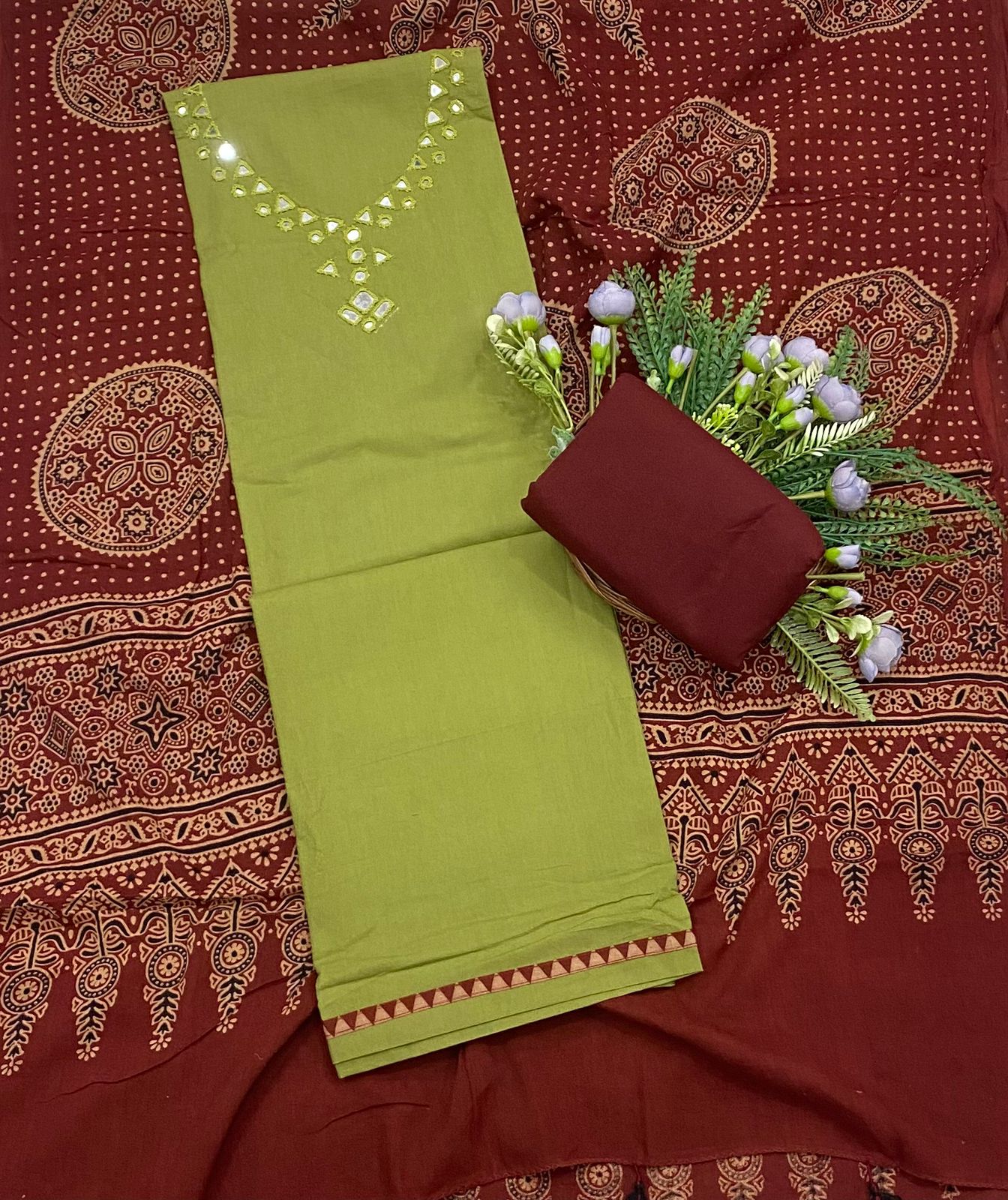 216B Cotton Parrot Color Suit Fabric / CKC Cotton Bazaar