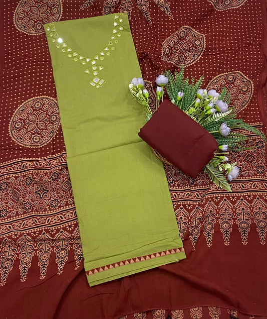 216B Cotton Parrot Color Suit Fabric / CKC Cotton Bazaar