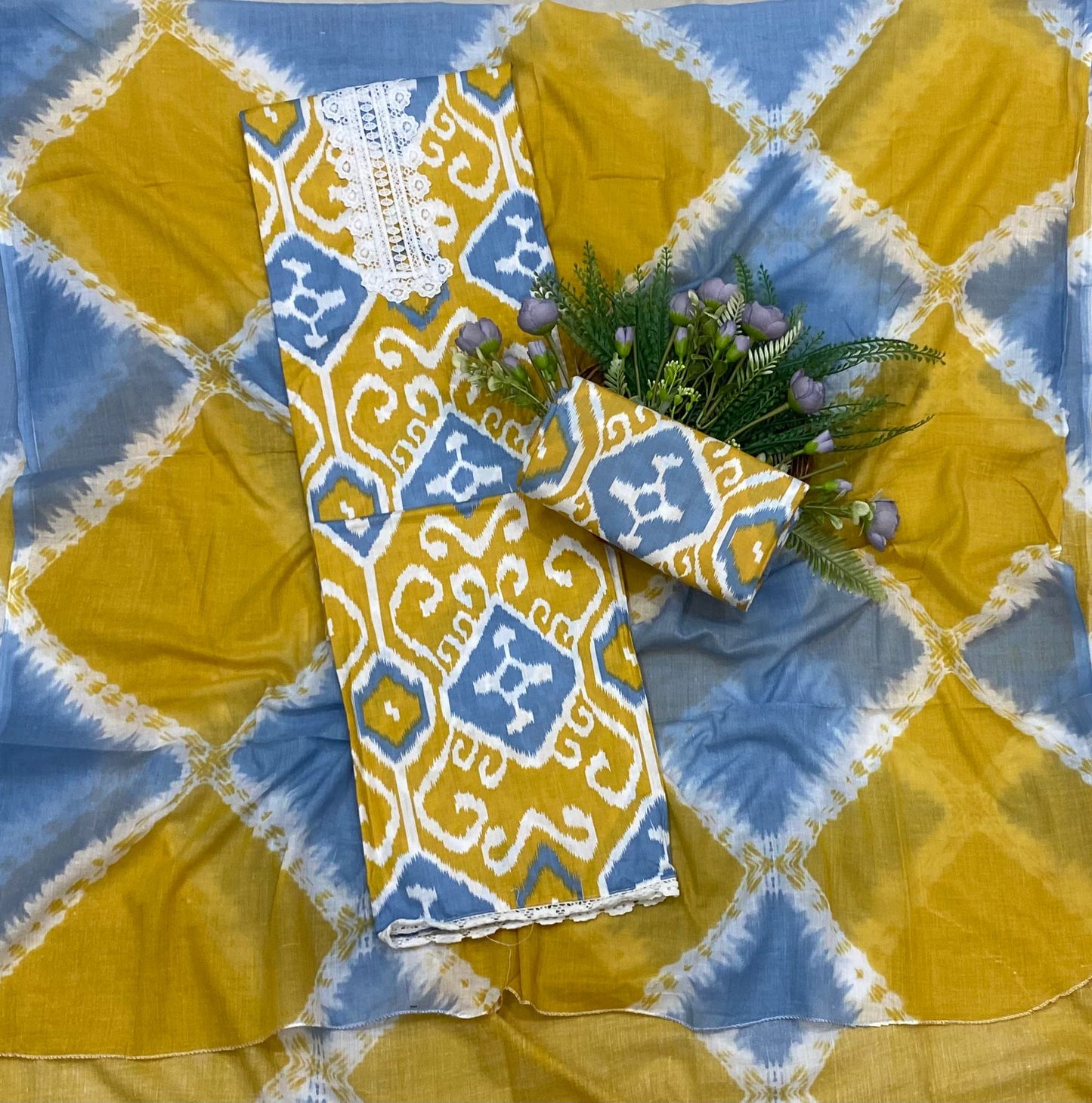 210B Cotton Mustard Color Suit Fabric / CKC Cotton Bazaar
