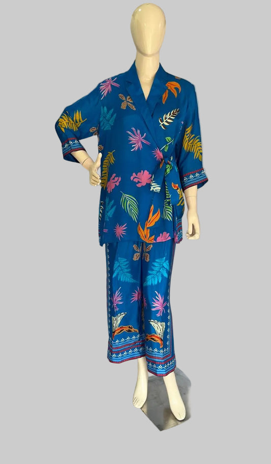 Crepe Blue Co-Ord Set Fabric / CKC Co-Ord Set Collection