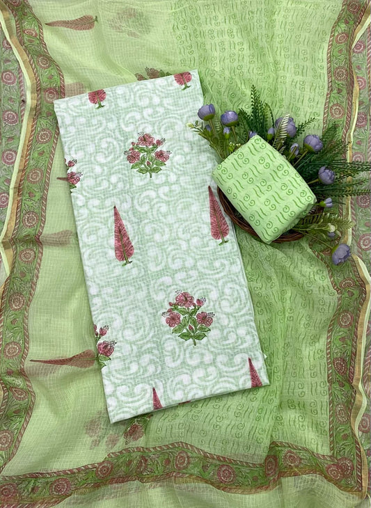 CKC 288B Cotton Pista Green Suit Fabric / CKC Cotton Bazaar