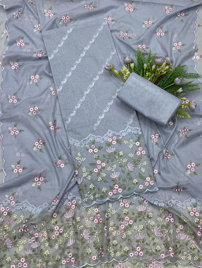 Ckc 517 Mul Cotton Dusty Grey Suit Fabric / CKC Mul Cotton