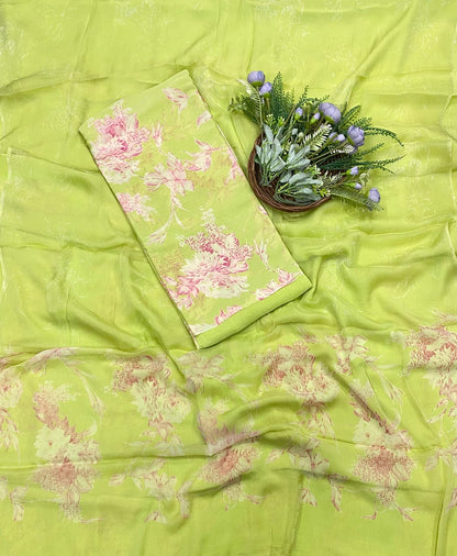 337B Chinon Light Green Suit Fabric/ CKC Chinon Suits