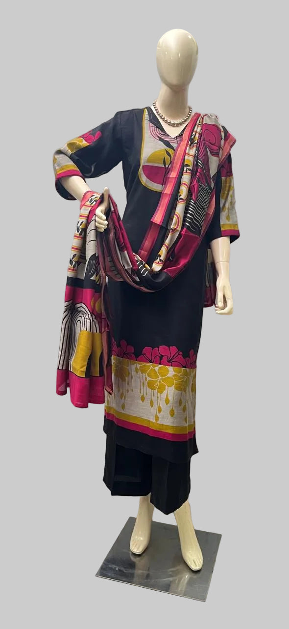 Mul Cotton Black Stitched Suit / CKC Stitched Suits