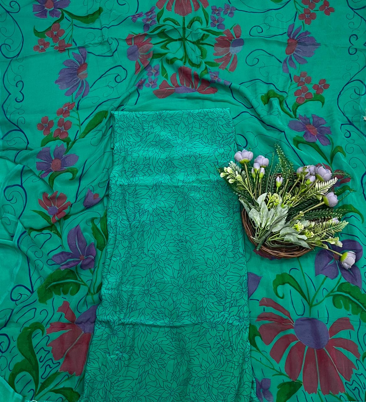 Ckc 372B Crepe Light Sea Green Suit Fabric / CKC Crepe Suits