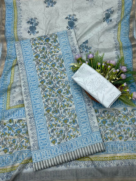 363B Cotton light blue suit Fabric / CKC Cotton Bazaar