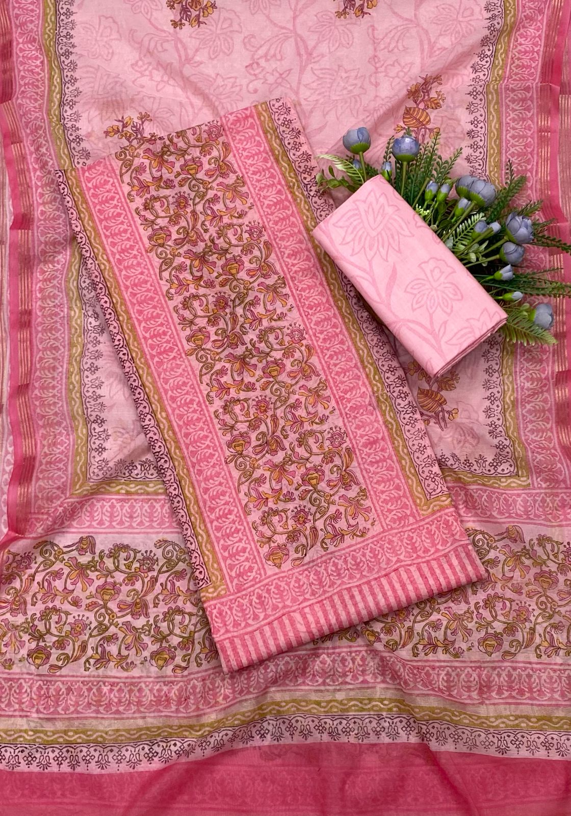 365B Cotton Light Pink suit Fabric / CKC Cotton Bazar