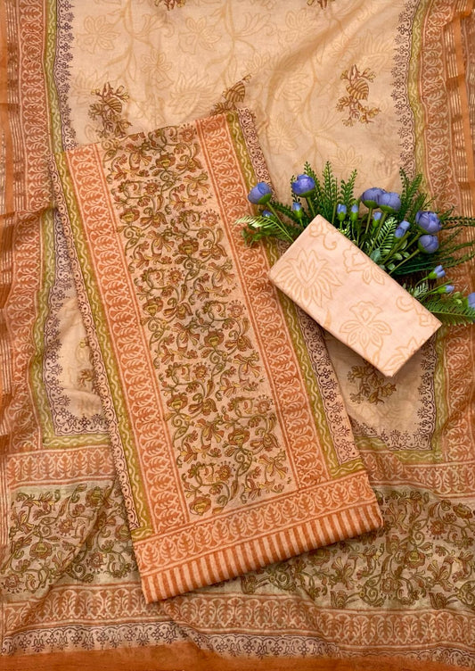 364B Cotton Light Orange suit Fabric / CKC Cotton Bazaar