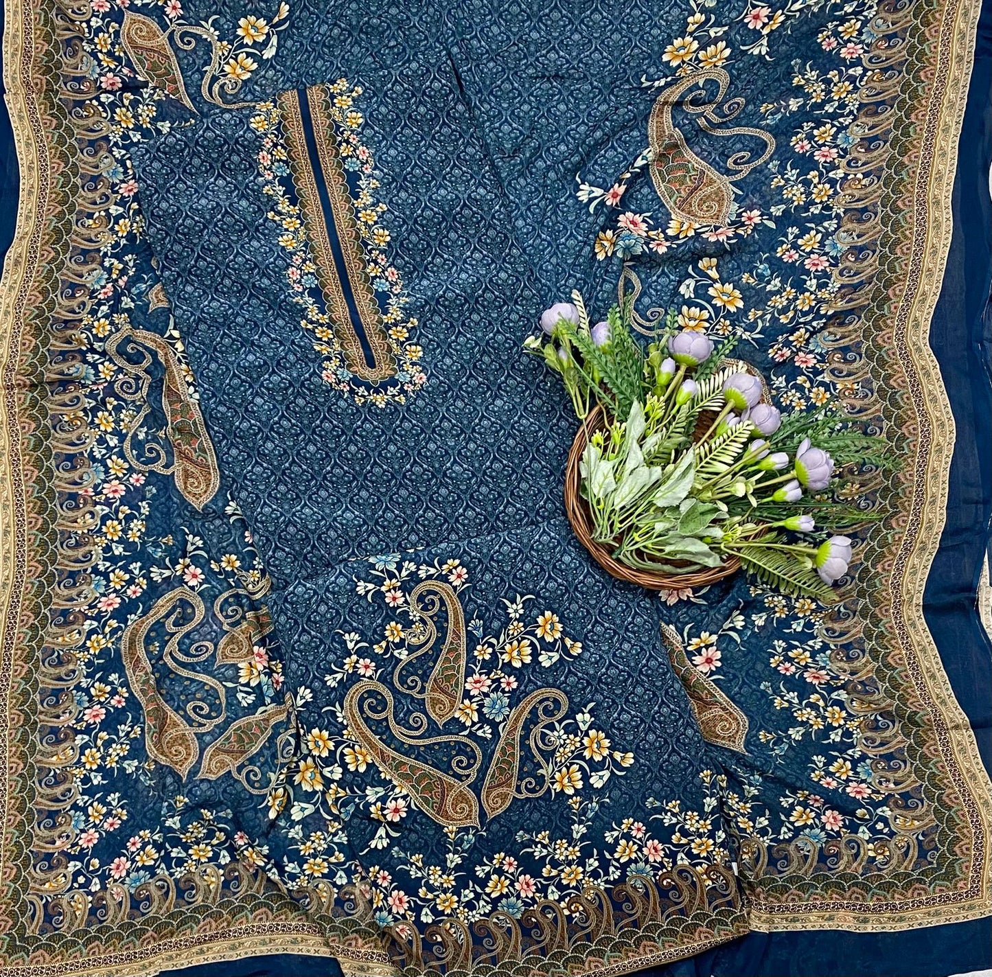 Ckc 392B Crepe Peacock Blue Suit Fabric / CKC Crepe Suits