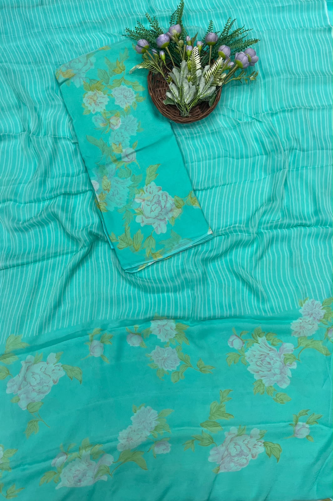 467B Chiffon Sea Green Suit Fabric / CKC Chiffon Suits