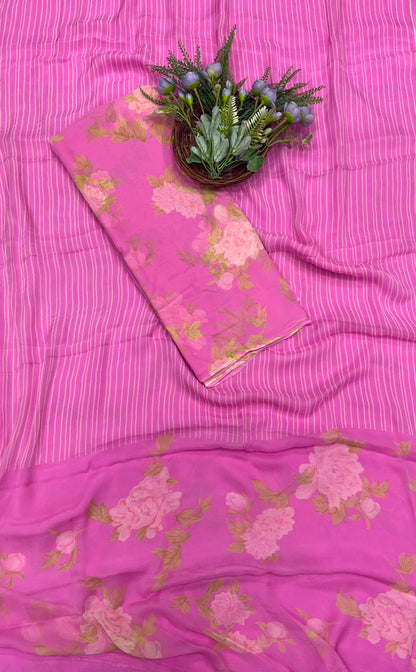 465B Chiffon Pink Suit Fabric / CKC Chiffon Suits