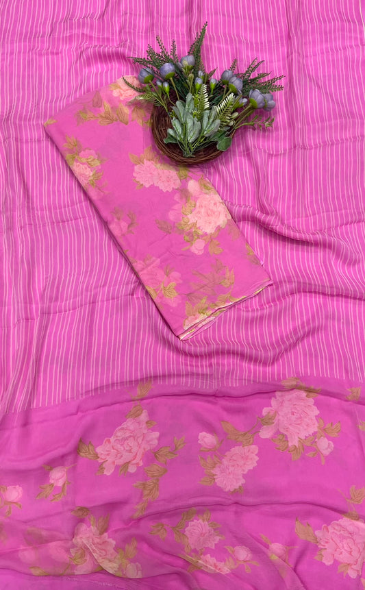 465B Chiffon Pink Suit Fabric / CKC Chiffon Suits