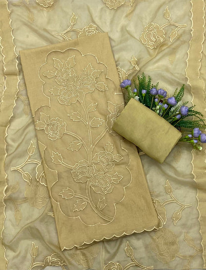 504B Mul Cotton Dusty Mustard Suit Fabric / CKC Mul Cotton