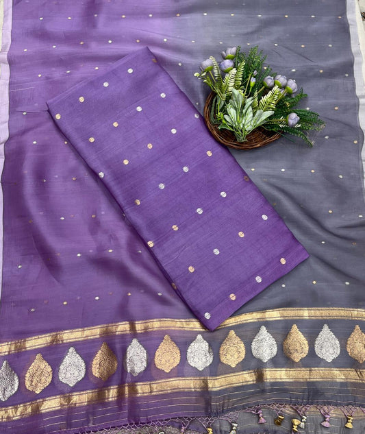 537B Organza Lavender Suits Fabric/ CKC Banarasi Edit
