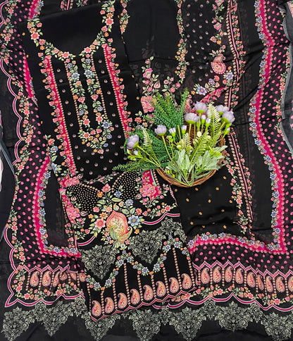 71C Crepe Black Suit Fabric / CKC Crepe Suits