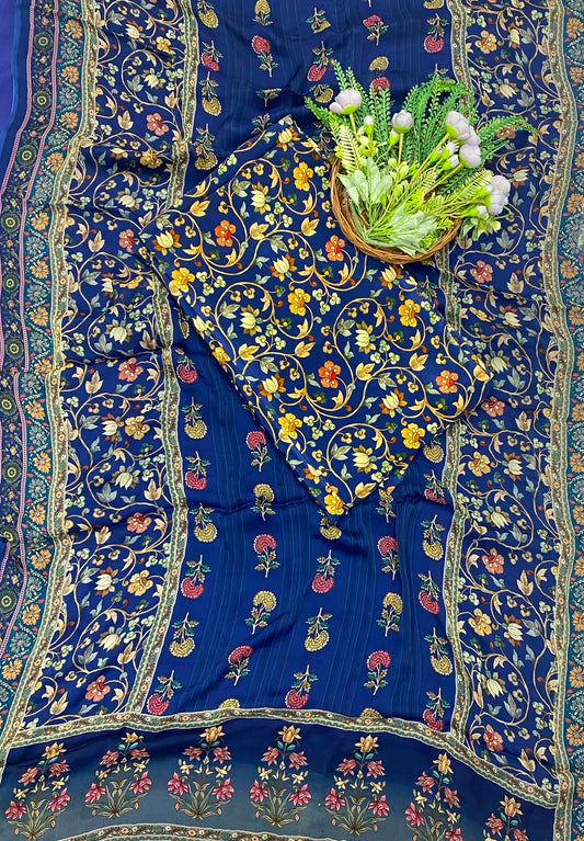 163C Crepe Navy Blue Suit Fabric / CKC Crepe Suits