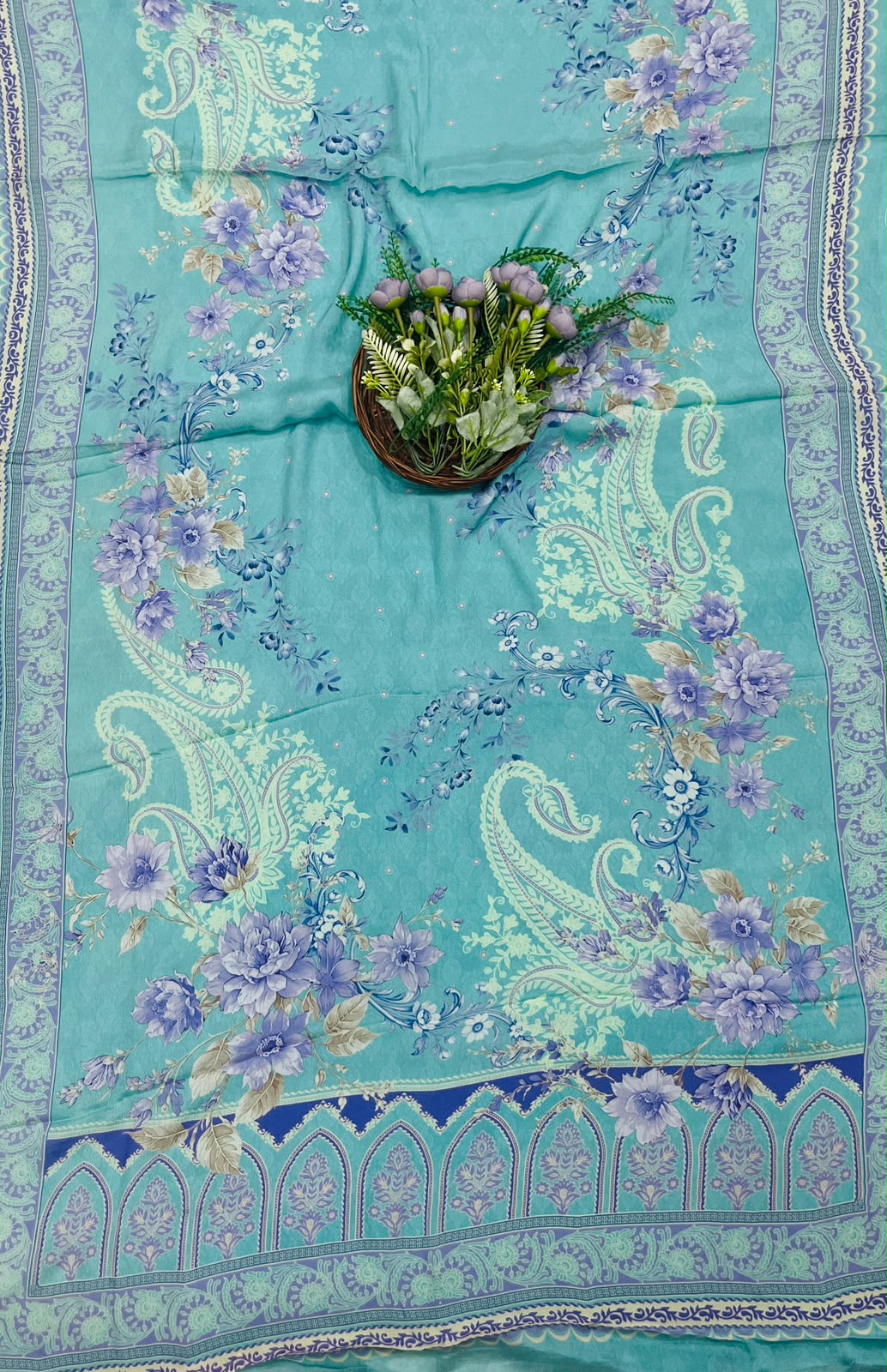 192C Crepe Sky Blue Suit Fabric / CKC Crepe Suits