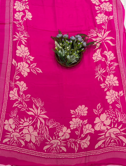 182C Crepe Dark Pink Suit Fabric / CKC Crepe Suits