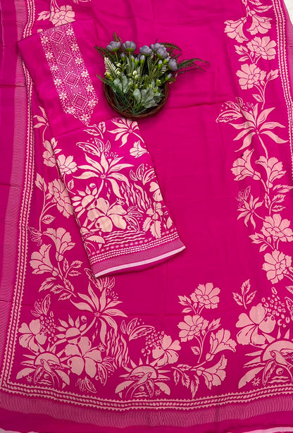 182C Crepe Dark Pink Suit Fabric / CKC Crepe Suits
