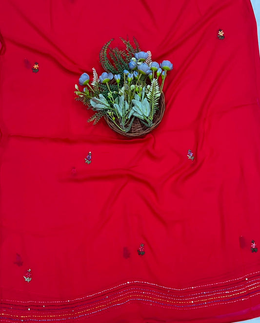 173C Georgette Dark Pink Suit Fabric / CKC Georgette Suits