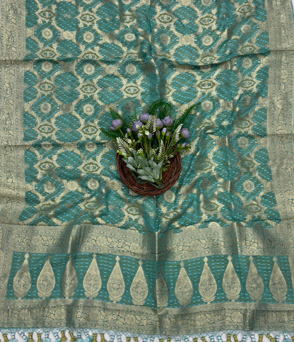 231C Banarasi Georgette Sea Green Suit Fabric / CKC Banarasi Edit