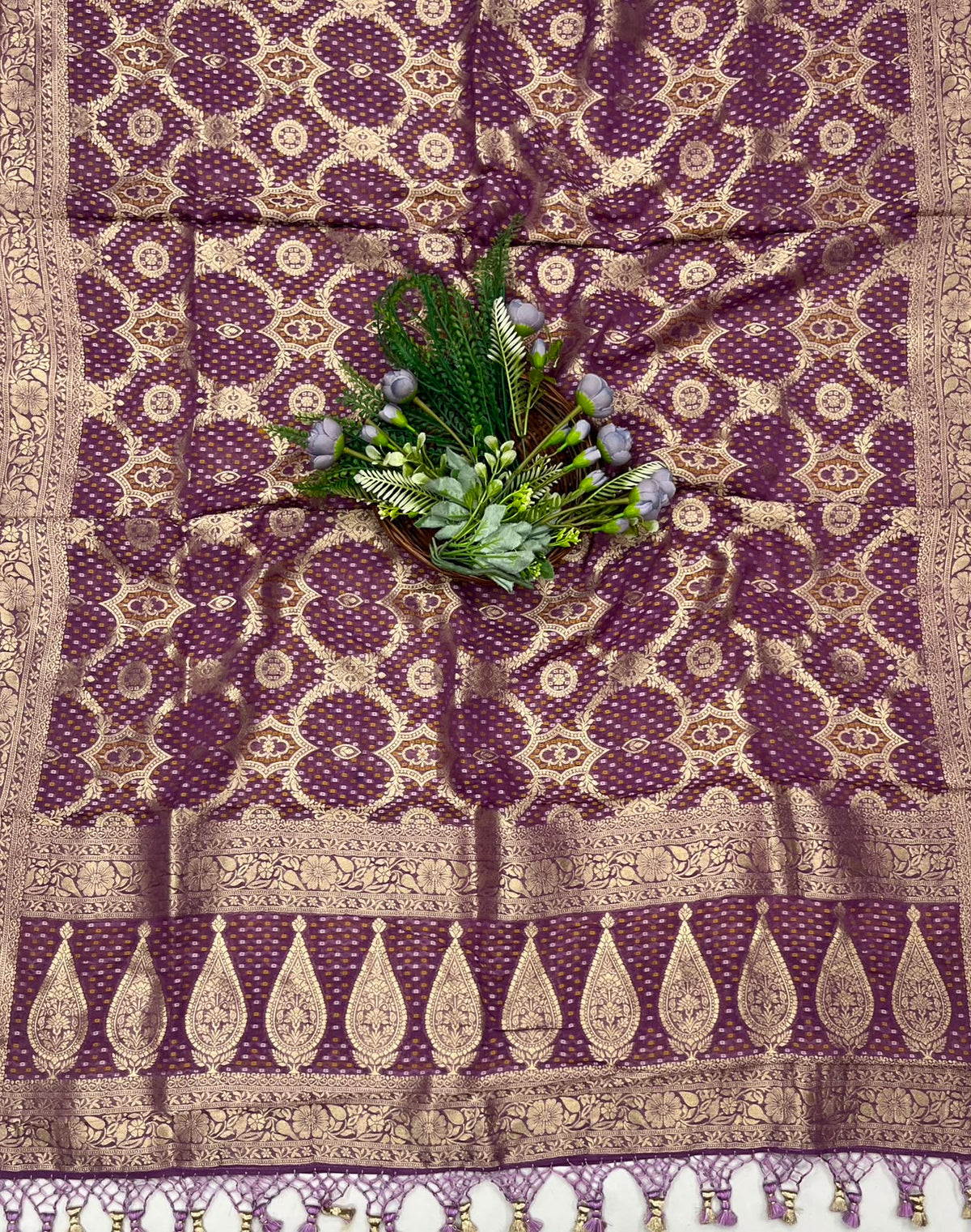 232C Banarasi Georgette Dark Purple  Suit Fabric / CKC Banarasi Edit